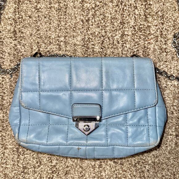 Michael Michael Kors Soho Large Leather Crossbody Bag Baby Blue Women's - Picture 9 of 12